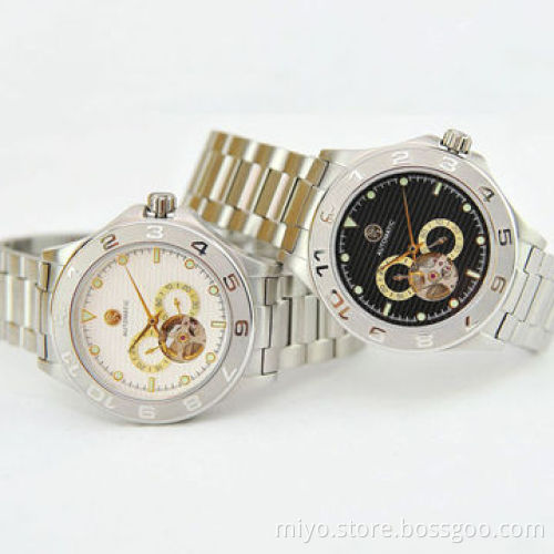 Skeleton Dial Automatic Watch in Stainless Steel Material, Japan Movement, Wholesale, OEM and ODM